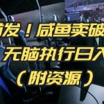 全网首发！咸鱼卖破解版小游戏，无脑执行日入300+（附资源）【揭秘】