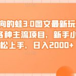 反方向的蛙3.0图文最新玩法，隐身各种主流项目，新手小白轻松上手，日入2000+【揭秘】