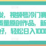 全网首发，视频号冷门赛道，AI制作高质量原创作品，新人小白友好，轻松日入1000+【揭秘】