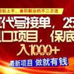AI代写接单，多劳多得，单子接不完，保底日入1k+【揭秘】