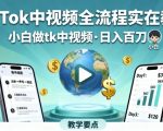 TikTok中视频全流程实操教学，小白做tk中视频，日入百刀