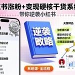 小红书涨粉+变现硬核干货系统课，带你逆袭小红书