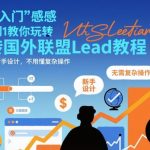 国外联盟賺美刀项目，从0到1教你玩转国外联盟Lead教程，纯新手可操作性100%
