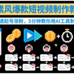 像素风爆款短视频制作教学，快速起号涨粉，5分钟教你用AI工具制作