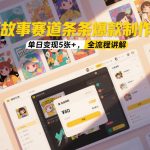 漫画故事赛道条条爆款制作简单，单日变现5张+，全流程讲解