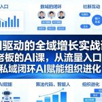 AI驱动的全域增长实战课，老板的AI课，从流量入口到私域闭环AI赋能组织进化（26年3月12-14日）