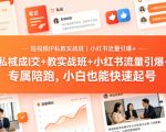 短视频IP私教实战班｜小红书流量引爆+私域成交+带徒盈利，专属陪跑，小白也能快速起号