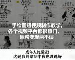 手绘画短视频制作教学，各个视频平台都很热门，涨粉变现两不误