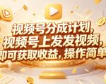 视频号分成计划，599元众筹的Red团队课程，视频号上发发视频，即可获取收益，操作简单