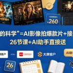 学《叙事的科学》=AI影像拍爆款片+接大牌客户？26节课+AI助手直接送【原创双语字幕】