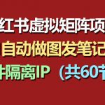 小红书虚拟矩阵项目：软件隔离IP+AI自动做图发笔记（共60节）