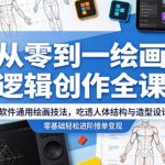 从零到一绘画逻辑创作全课，多软件通用绘画技法，吃透人体结构与造型设计，零基础轻松进阶接单变现