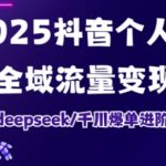 抖音个人IP全域流量变现进阶课，deepseek千川爆单进阶课（更新2026年05月）